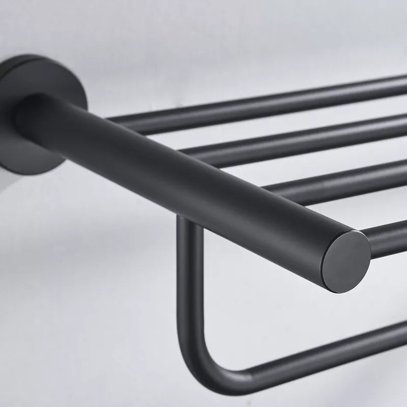 Suport Prosop Baie, din Inox, Negru