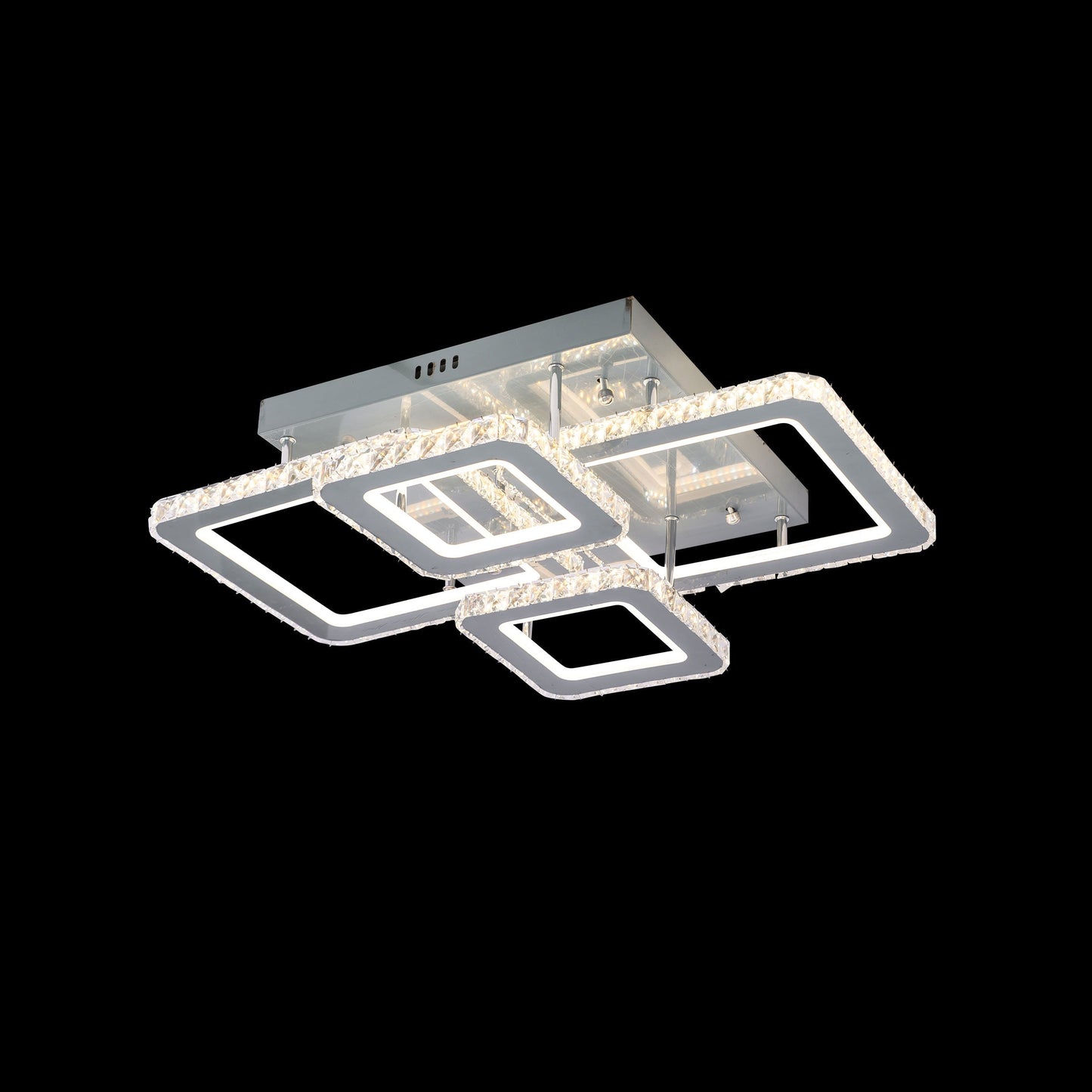 Lustra LED cu Telecomanda, 200W, Dimabila, Crom 2883/2+2