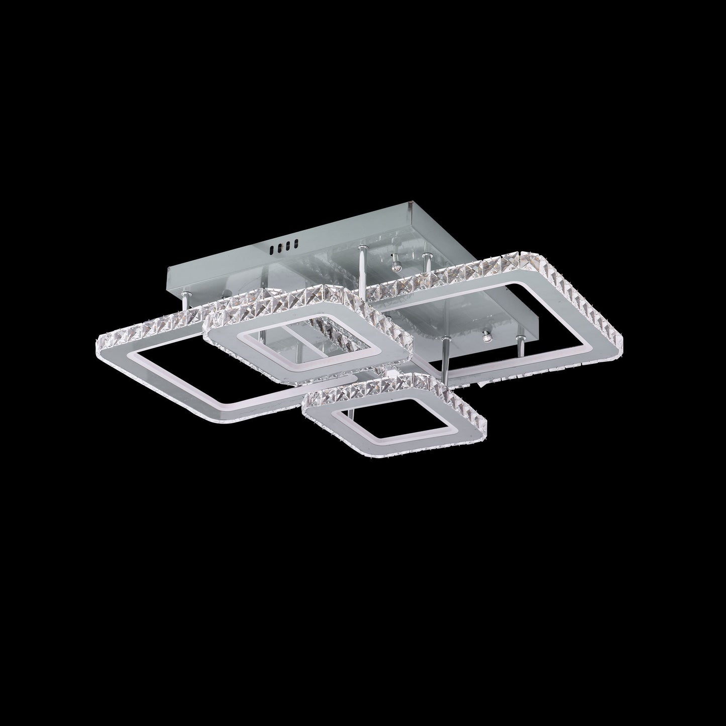 Lustra LED cu Telecomanda, 200W, Dimabila, Crom 2883/2+2