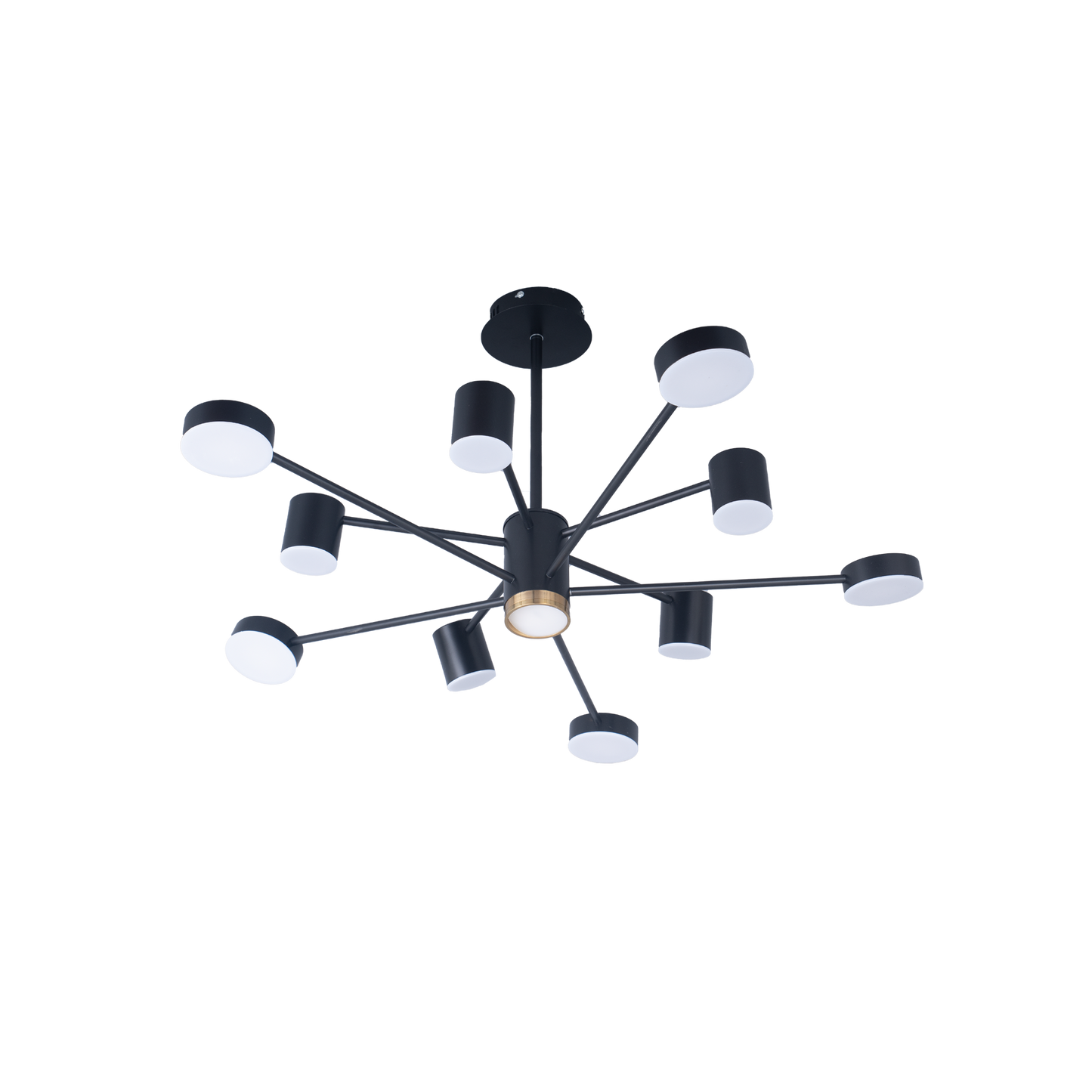 Lustra LED cu Telecomanda, 98W, Dimabila, Negru SX8602/5+5