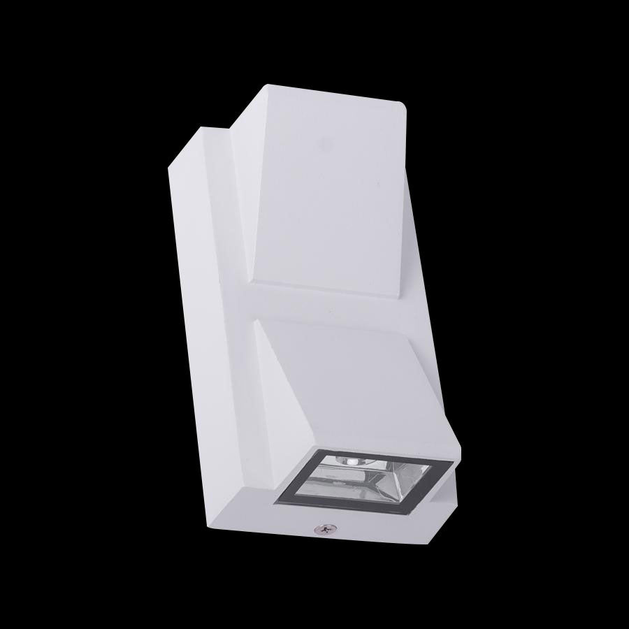 Aplica LED de Exterior, 6W, 3000K, Alb, Sticla si Metal, IP.44 1766WH