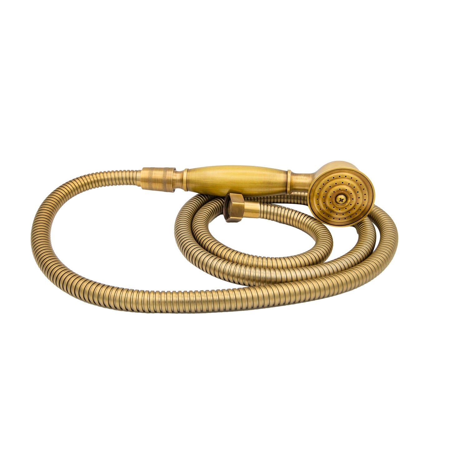 Baterie Dus cu para si furtun, Vintage, din Alama Sanitara, Bronz Antichizat