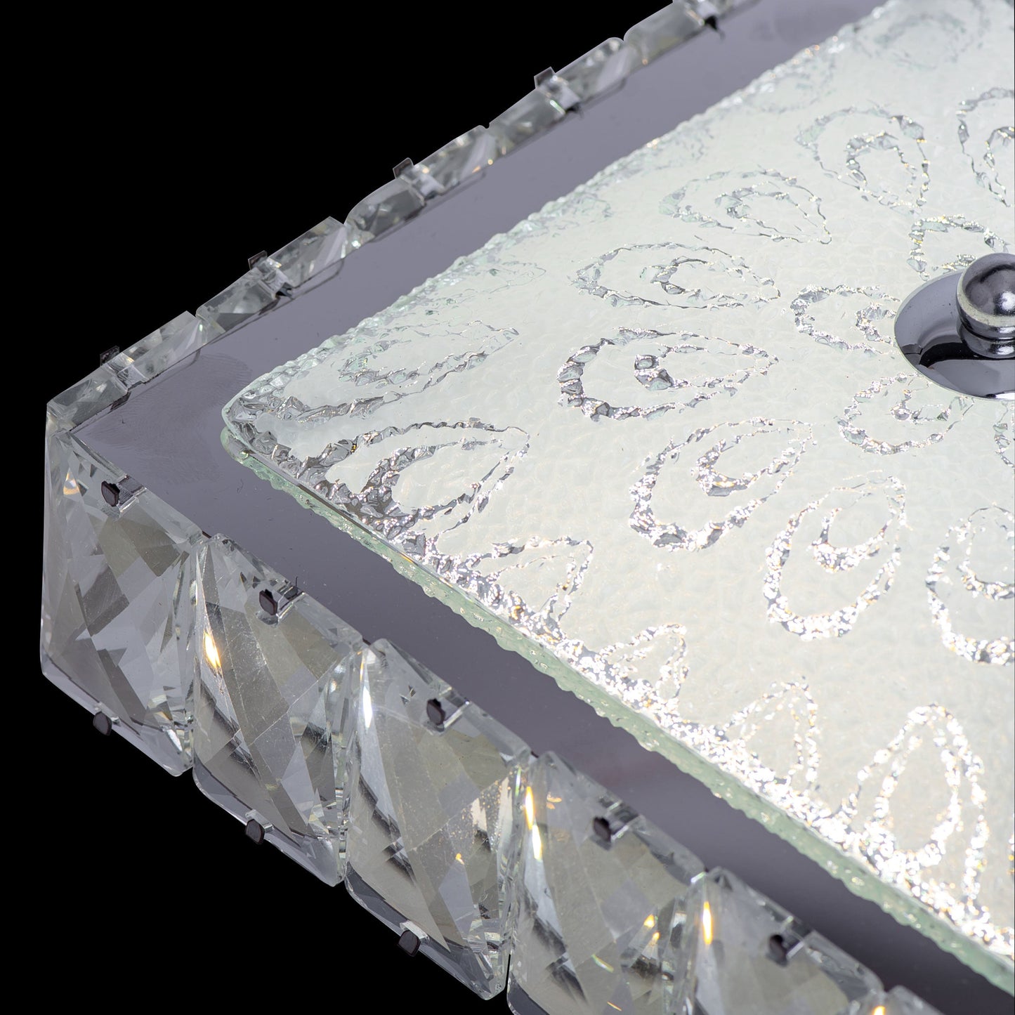 Lustra LED, 24W, 3000K/4000K/6000K, Cristal, Crom 29786 - LEDS
