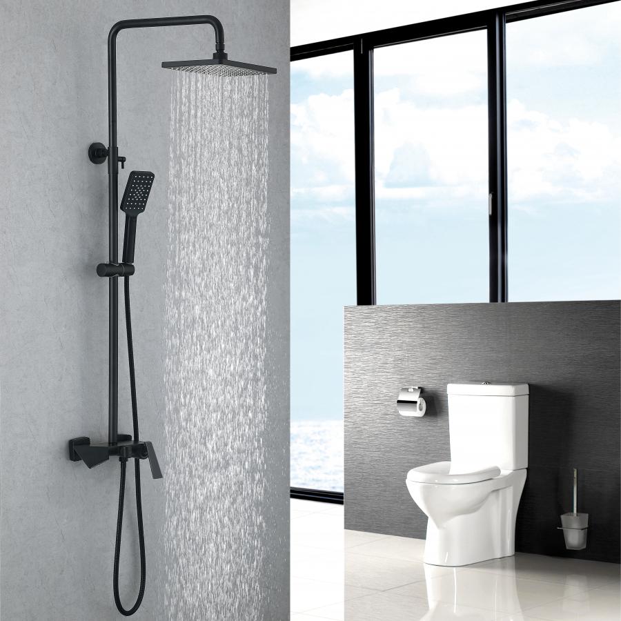 Coloana de Dus, din Alama Sanitara, Neagra