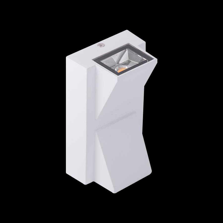 Aplica LED de Exterior, 6W, 3000K, Alb, Sticla si Metal, IP.44 1766WH