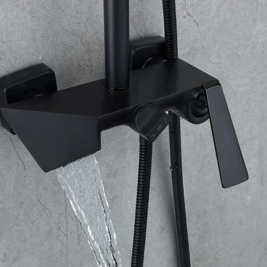 Coloana de Dus, din Alama Sanitara, Neagra