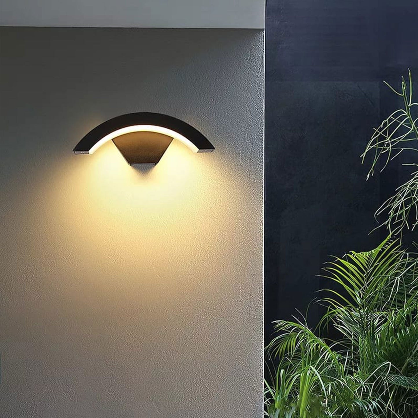 Aplica LED de Exterior, 12W, Metal, Negru