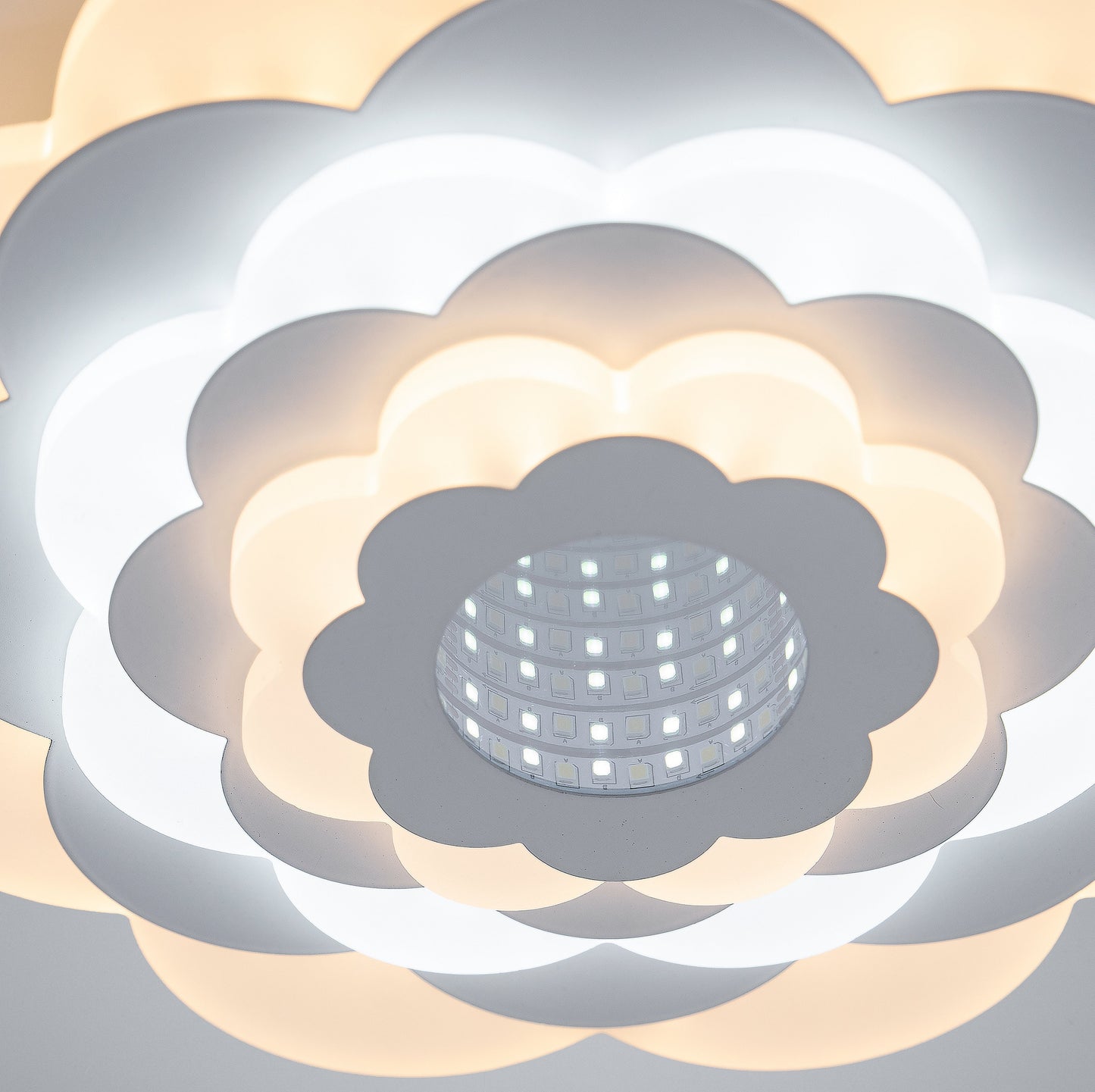 Lustra LED 3D, 24W, 3000K/4000K/6000K, Alb, Acril, IP.20 4310