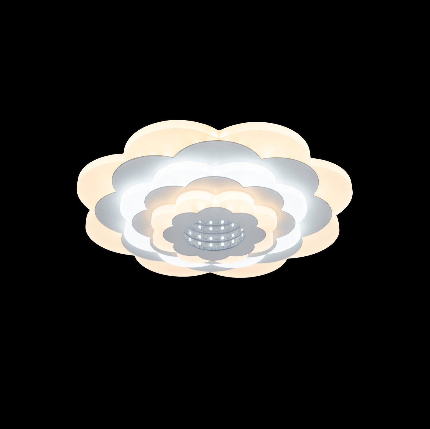 Lustra LED 3D, 24W, 3000K/4000K/6000K, Alb, Acril, IP.20 4310