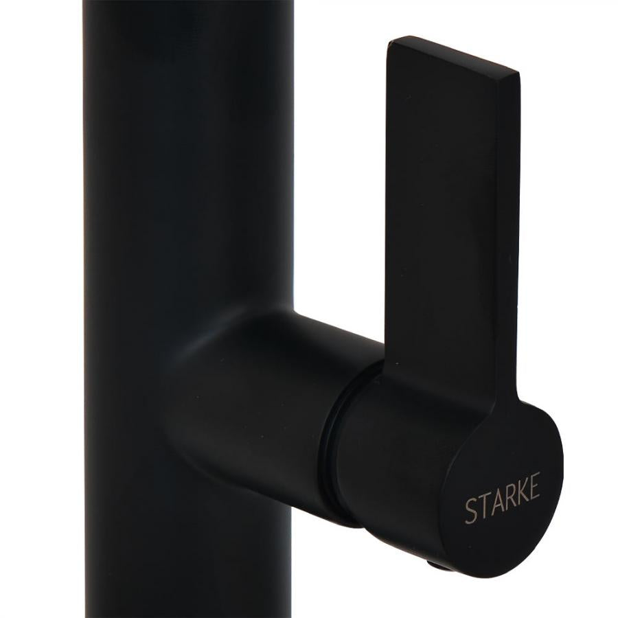 Baterie Bucatarie, Monocomanda, din Alama Sanitara, Neagra