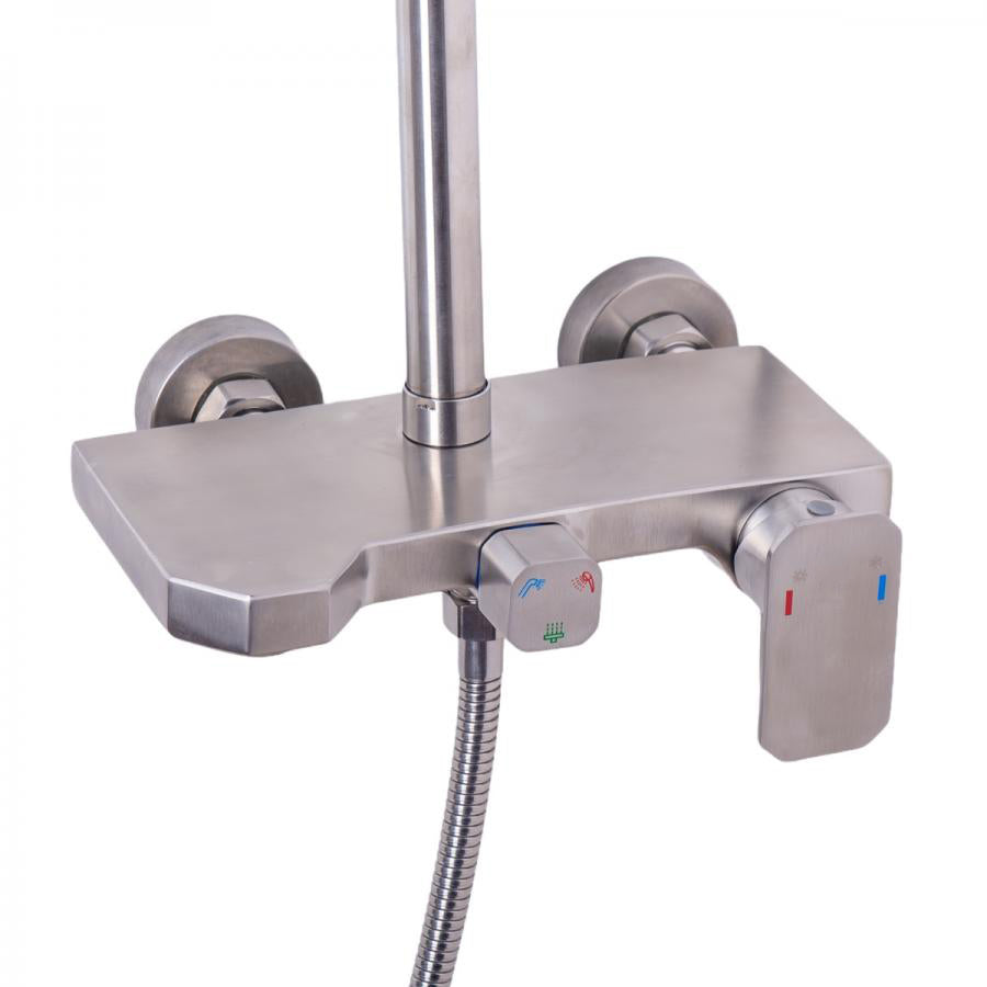 Coloana de Dus cu Inaltime Reglabila, din Inox, Satinata