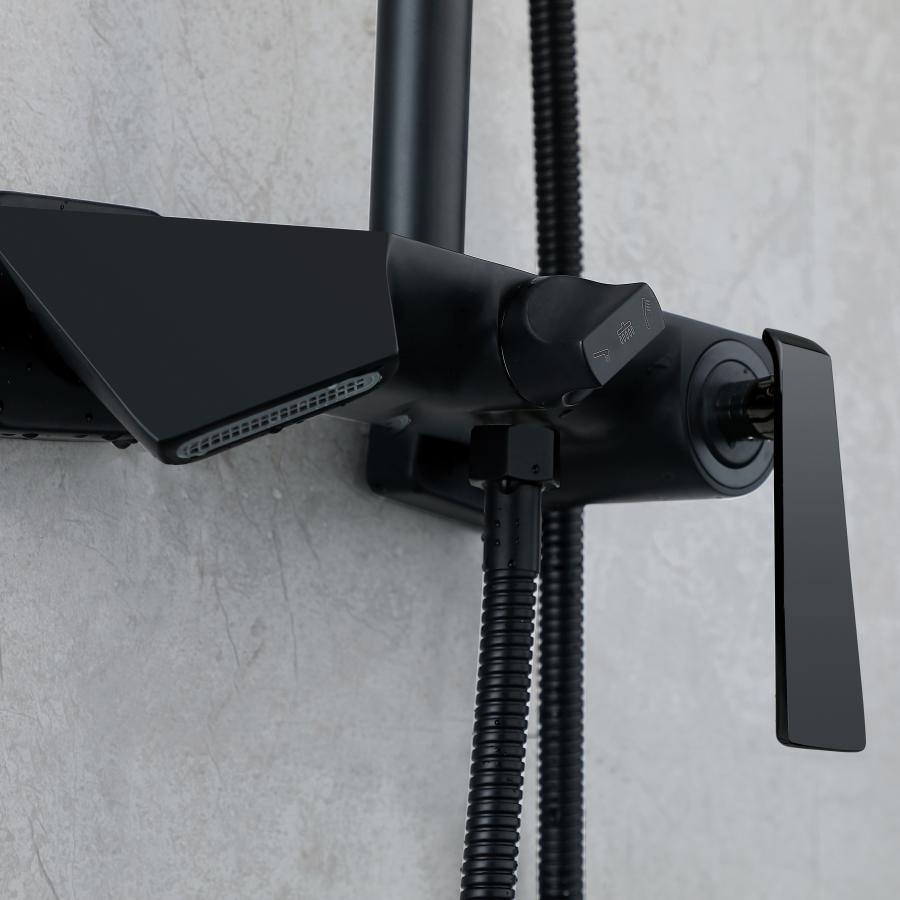Coloana de Dus, din Alama Sanitara, Neagra