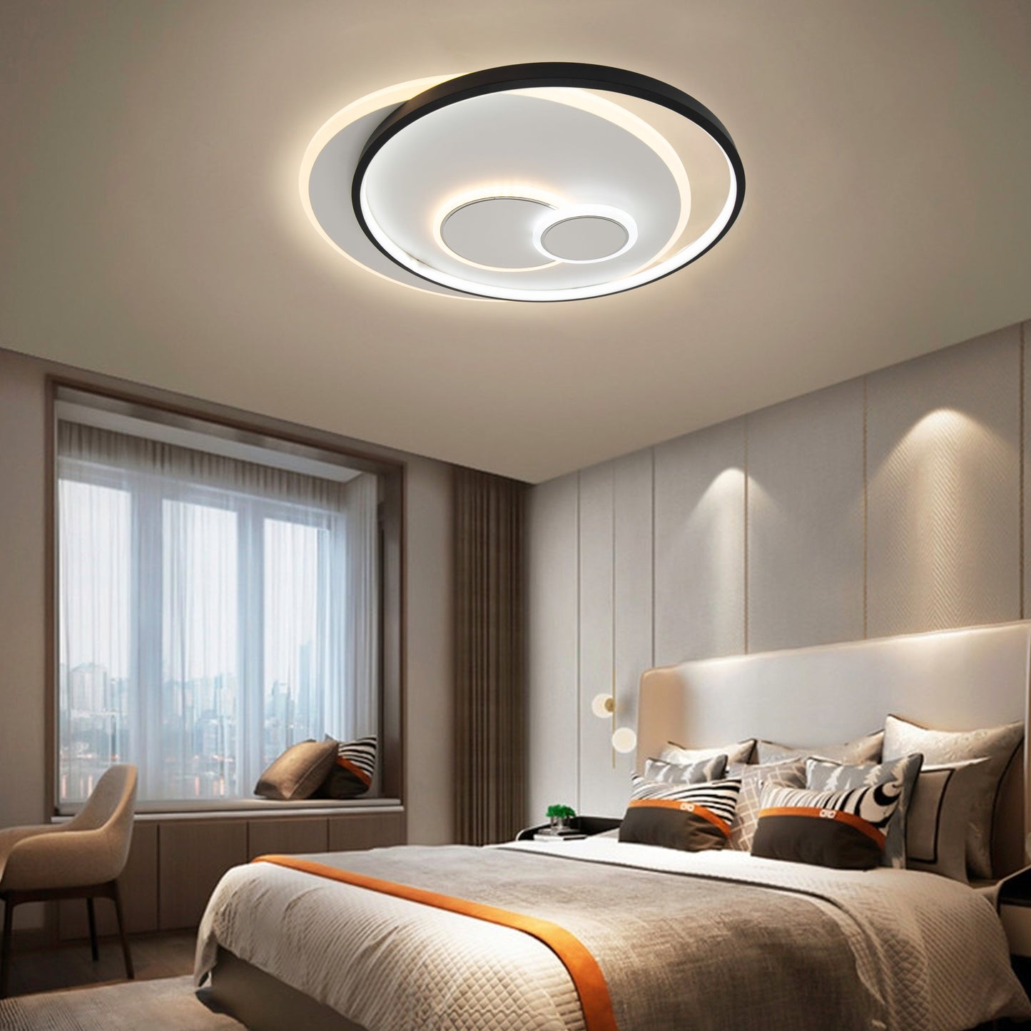 Lustra LED cu Telecomanda, 120W, Dimabila, Alb 5193/500 - LEDS