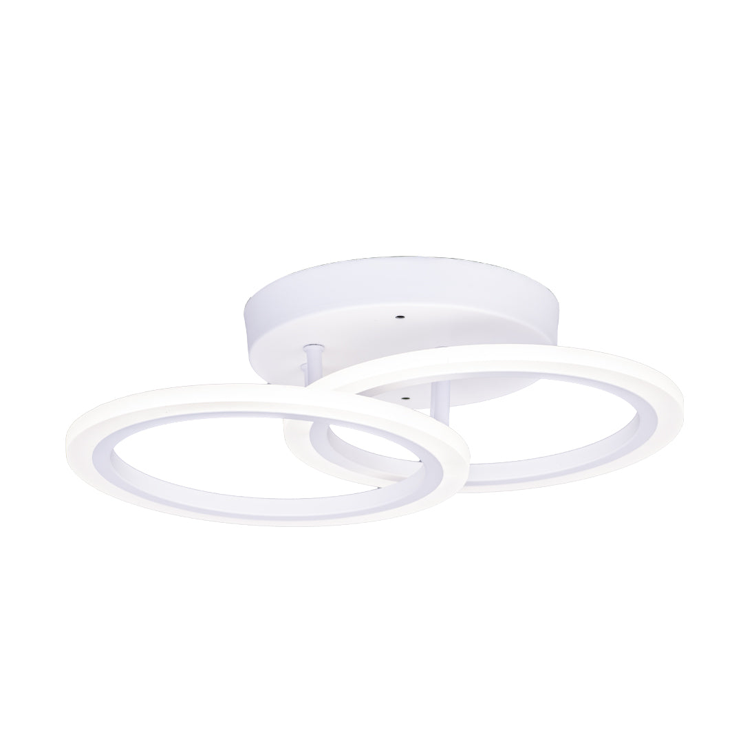 Lustra LED cu Telecomanda, 24W, 3000K/4000K/6000K, Alb, Acril, Dimabila, IP.20 801/2WH