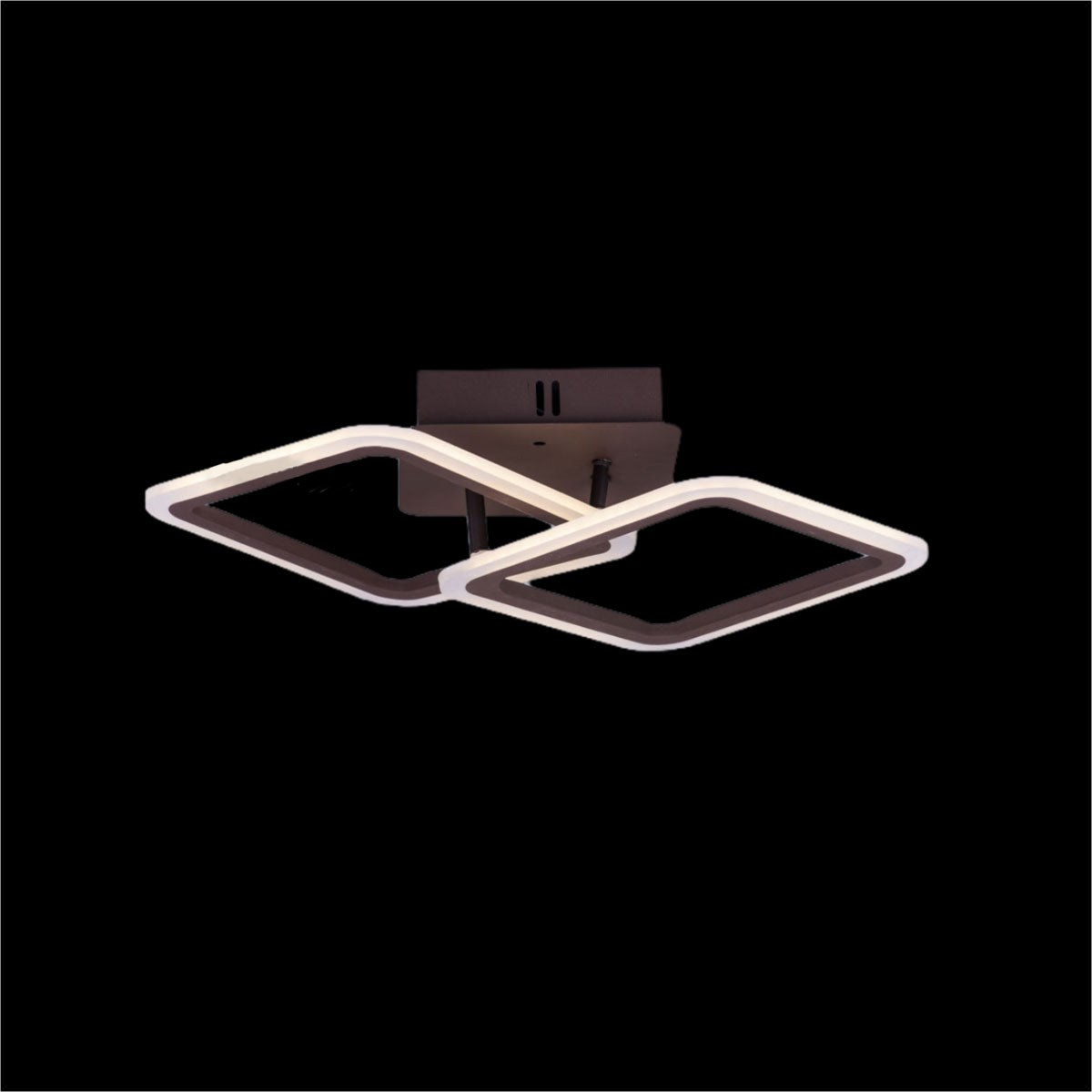 Lustra LED cu Telecomanda, 24W, 3000K/4000K/6000K, Acril, Maro, Dimabila, IP.20 802/2M