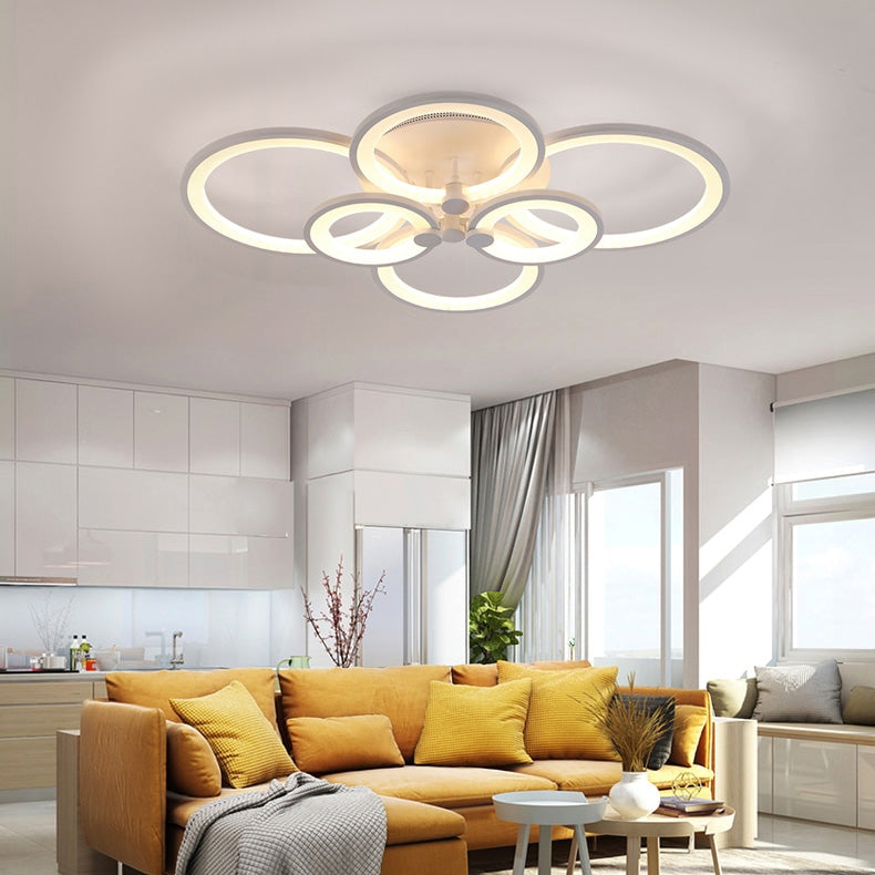 Lustra LED cu Telecomanda, 2.4Ghz, 168W, 3000K/4000K/6000K, Dimabila, Alb, IP.20 8067/4+2int - LEDS