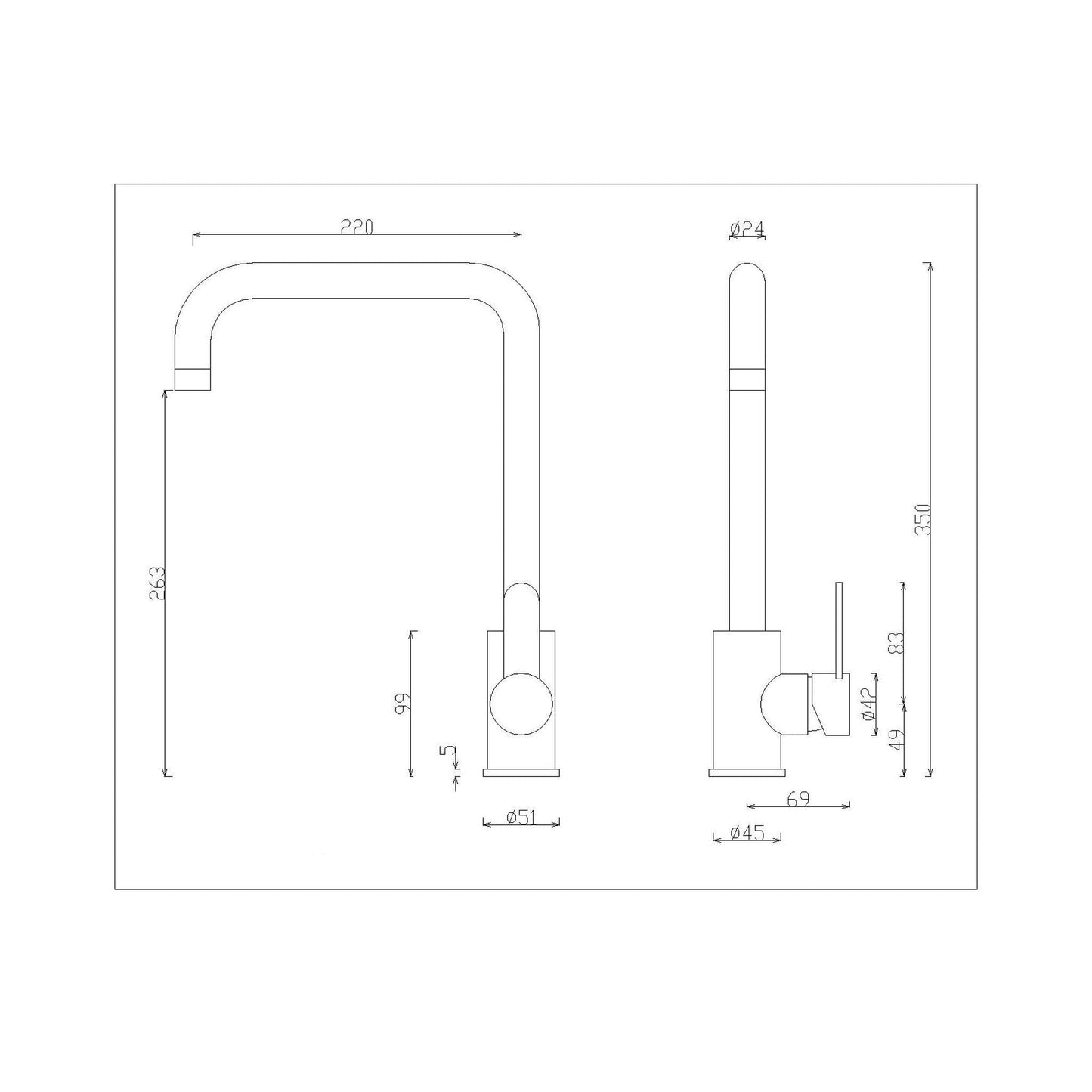 Baterie Bucatarie cu Pipa Pivotanta, din Inox, Satinata - KORMAN
