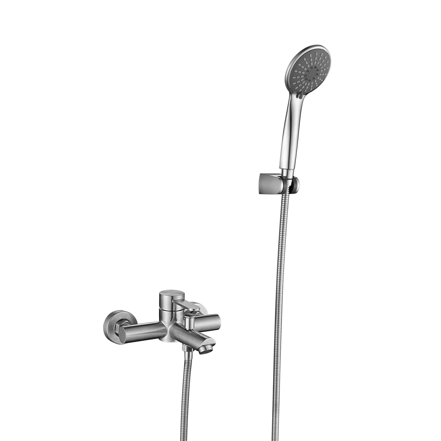 Baterie Cada cu Set de Dus, din Inox, Satinat - KORMAN