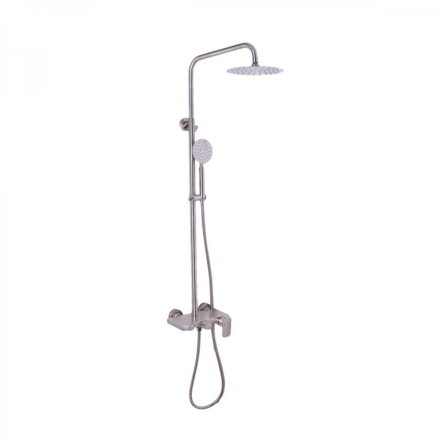 Coloana de Dus cu Inaltime Reglabila, din Inox, Satinata