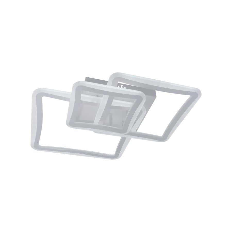 Lustra LED cu Telecomanda, 120W, Acril și Metal, Alb 6042/3WH