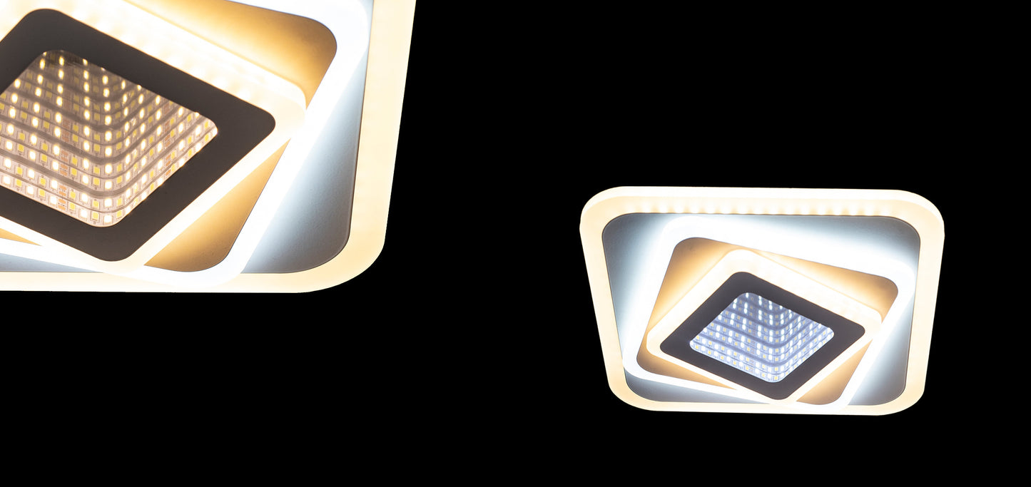 Lustra LED 3D, 36W, 3000/4000/6000 K, Alb 4307