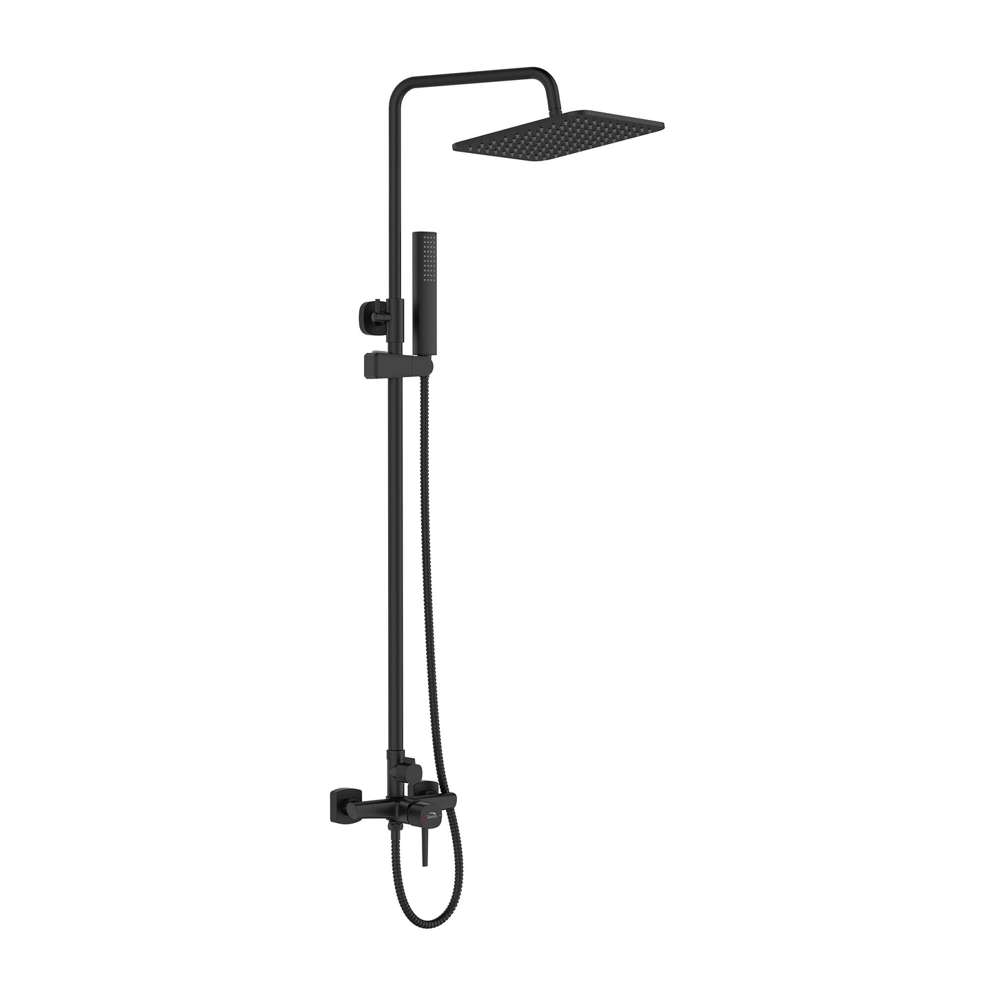 Coloana de dus cu baterie POLA, din Alama Sanitara, Neagra