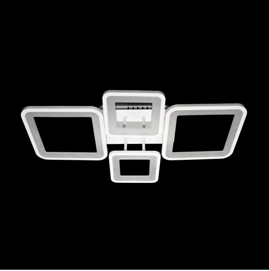 Lustra LED cu Telecomanda, Alb, 88W, Dimabila, Acril D131/4WH