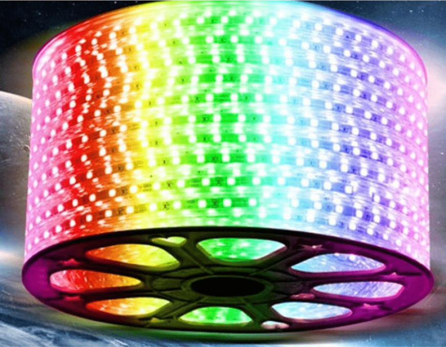 Banda LED 1 m 5050, 10W/m, Rosie, 220V RGB/1M