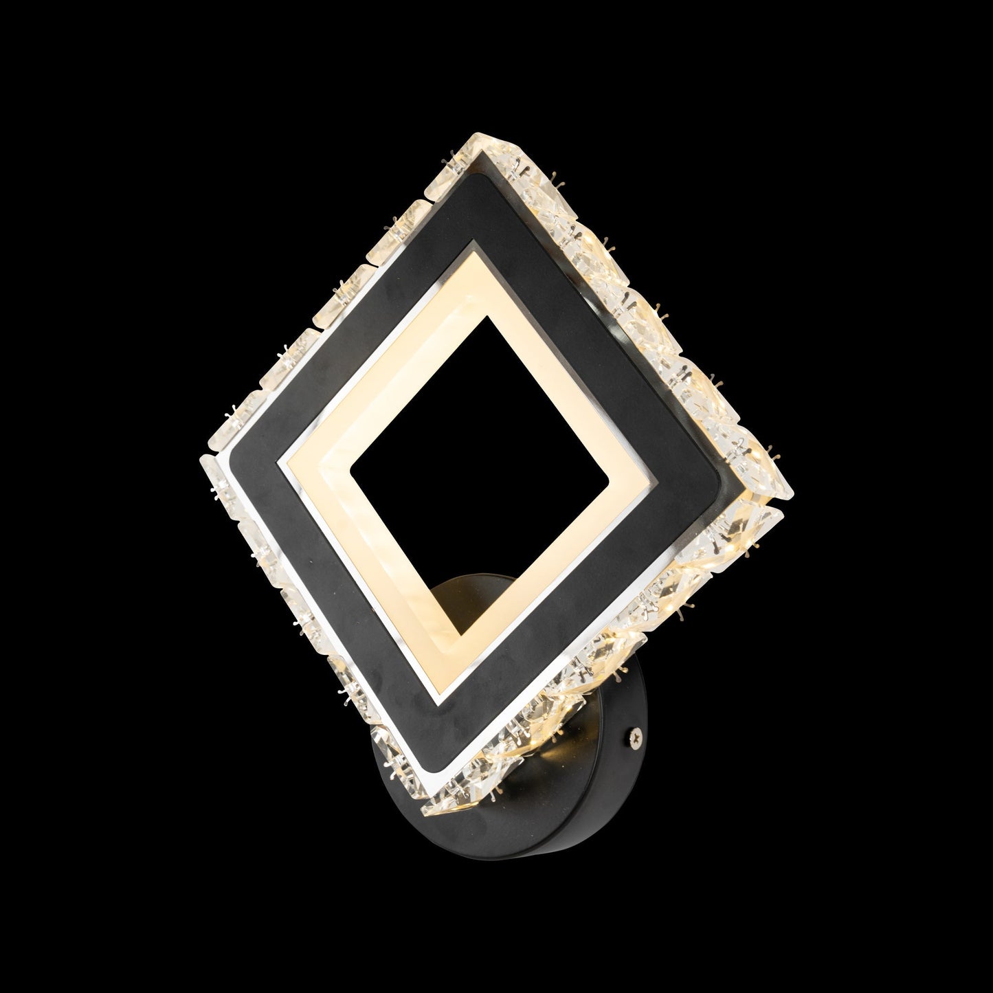 Aplica LED, 24W, Cristal, Negru