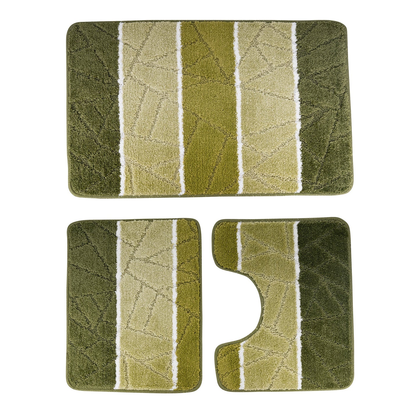 Set 3 Covorase Baie Antiderapante, Verde