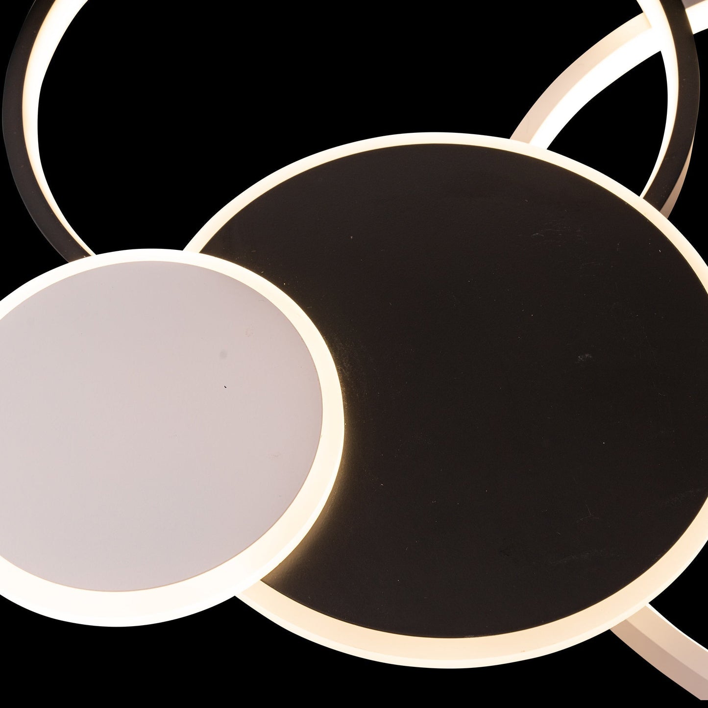 Lustra LED cu Telecomanda, 120W, 3000K/4000K/6000K, Acril, Alb cu Negru, Dimabila, IP.20 2276BK+WH
