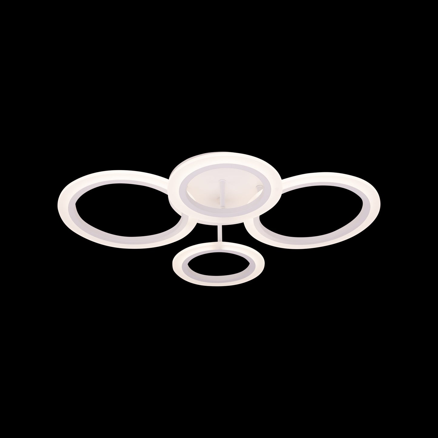 Lustra LED cu Telecomanda 2.4 Ghz, 52W, Dimabila, Alb 8067/2+2EXT
