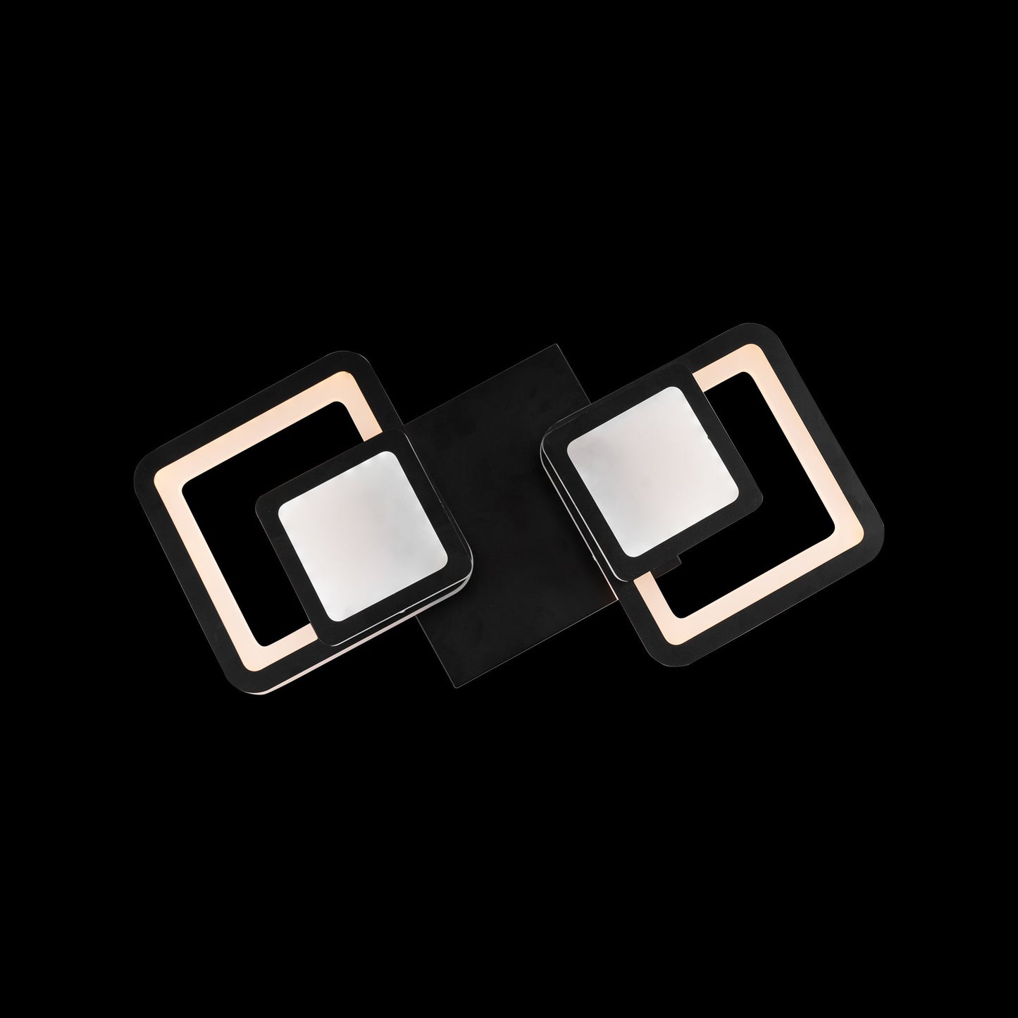 Lustra LED cu Telecomanda, 48W, 3000K/4000K/6000K, Negru, Dimabila, Acril, IP20 8022/2BK