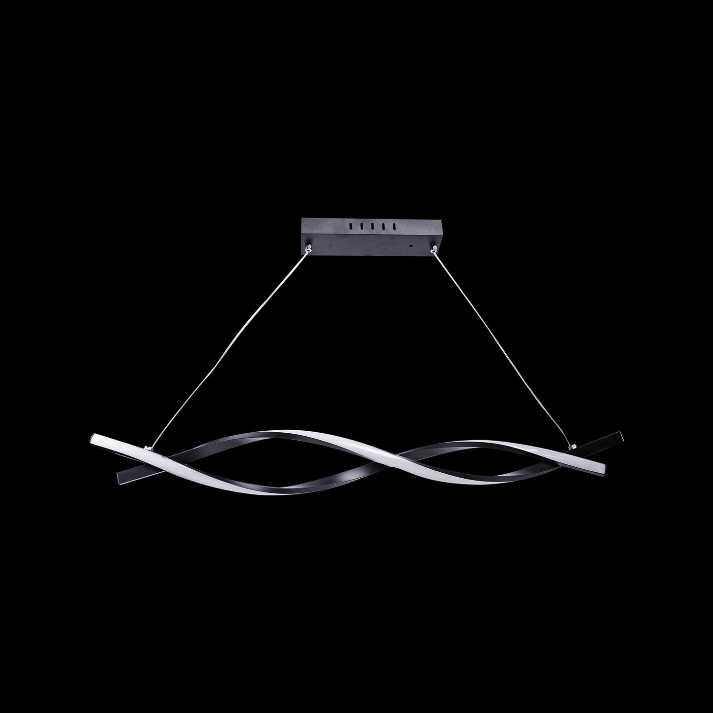 Lustra LED cu Telecomanda, 80W, Negru, Dimabila 2133