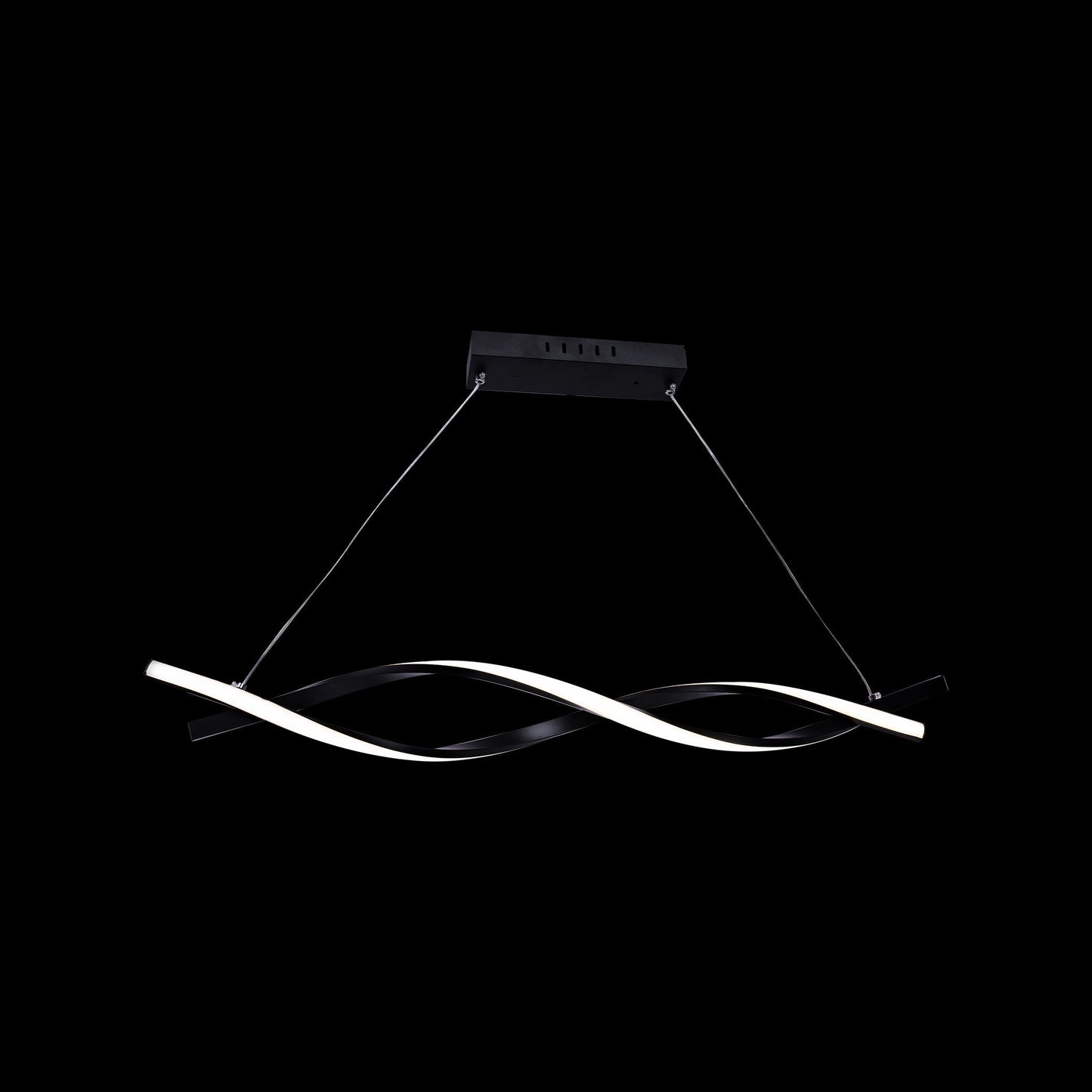 Lustra LED cu Telecomanda, 80W, Negru, Dimabila 2133