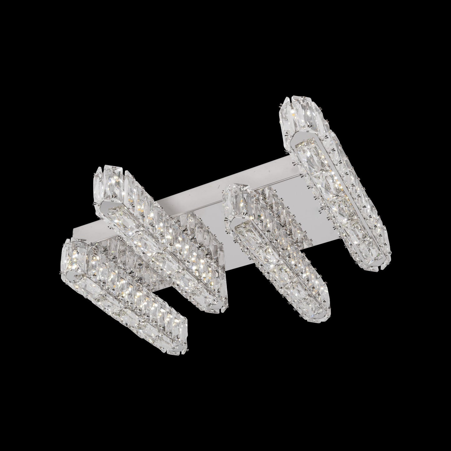 Lustra LED cu Telecomanda, 20W, Cristal, Crom