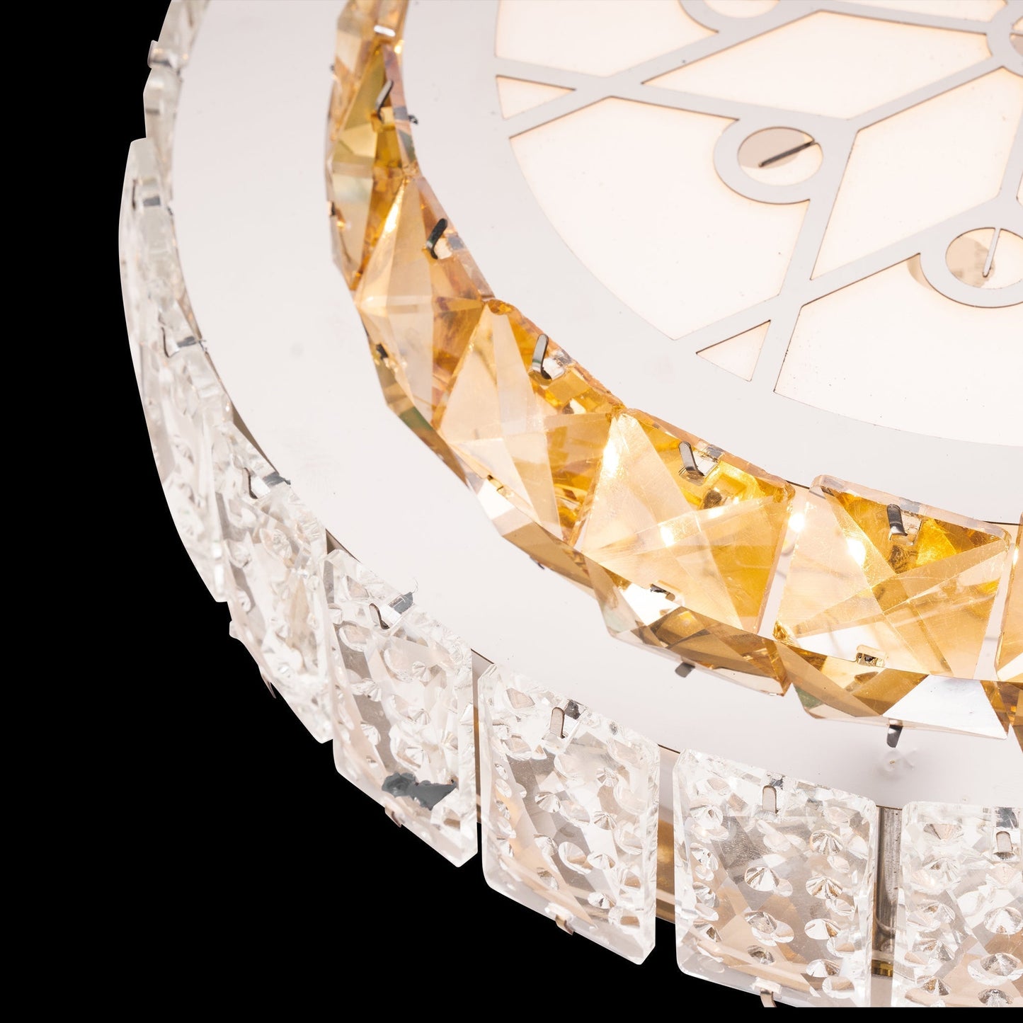 Lustra LED Abatia, 24W, 3000K/4000K/6000K, Crom si Cristal G08/300