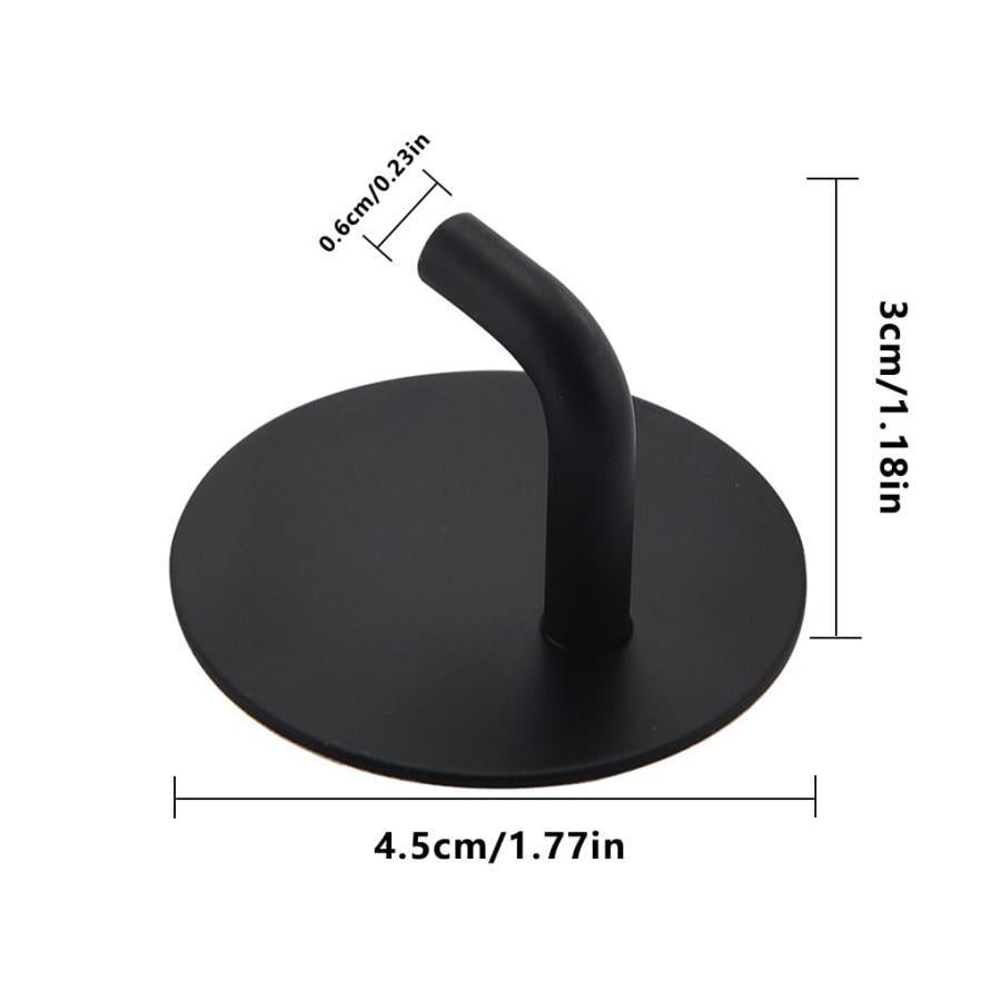 Suport Perete de tip Cuier, autoadeziv, din Inox, Negru