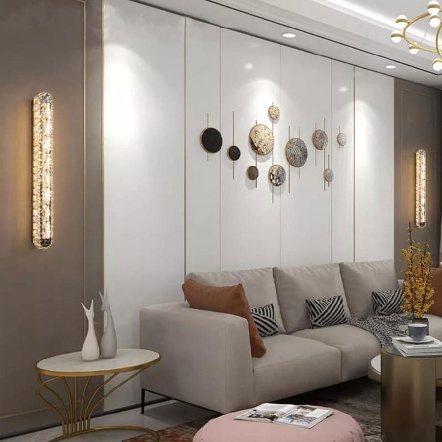 Aplica LED, 8W, Cristal, Crom