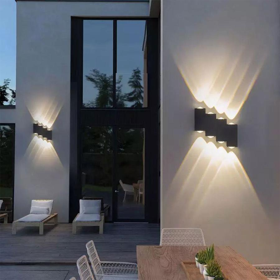 Aplică LED de Exterior Aeetes, 8W, Metal, Negru