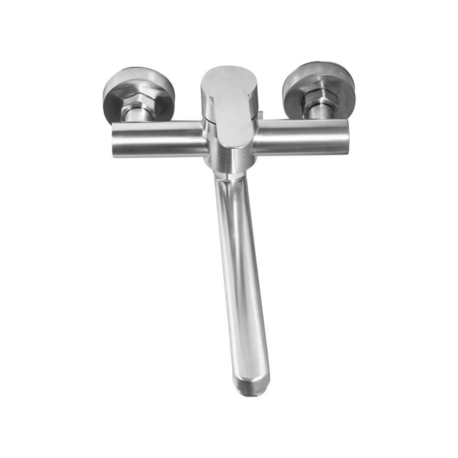 Baterie Bucatarie cu montare pe perete, Pipa pivotanta, Monocomanda, din Inox, Satinata