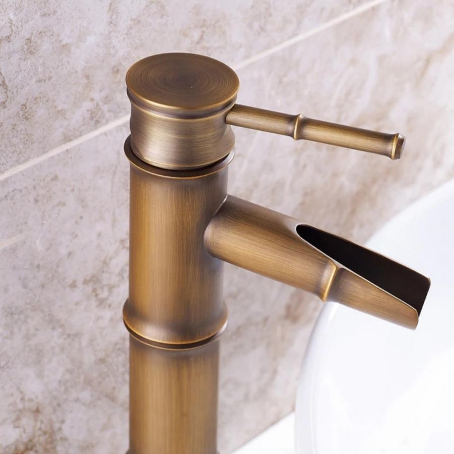 Baterie Lavoar Vintage, din Alama Sanitara, Bronz Antichizat