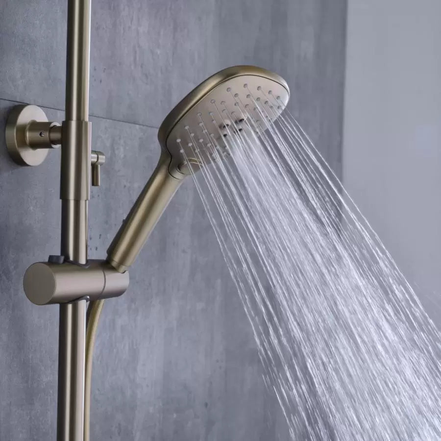 Coloana de dus, cu Inaltime Reglabila, din Alama Sanitara, Aurie