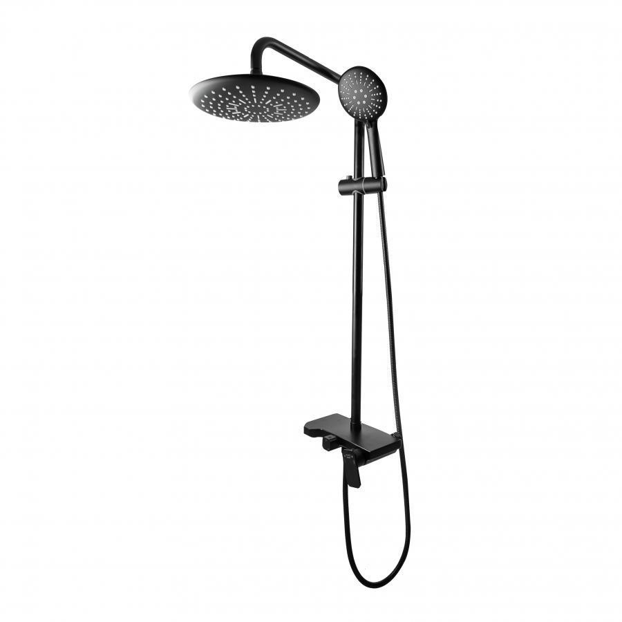 Coloana de Dus cu Inaltime Reglabila, din Inox, Neagra