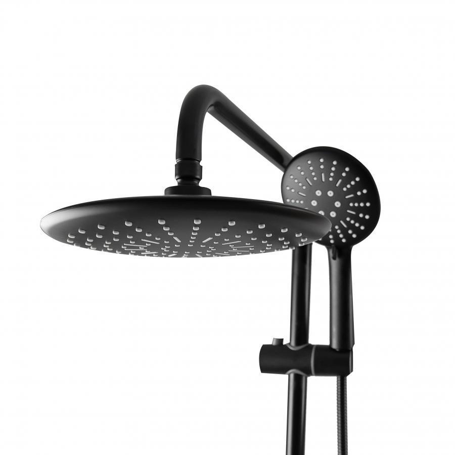 Coloana de Dus cu Inaltime Reglabila, din Inox, Neagra