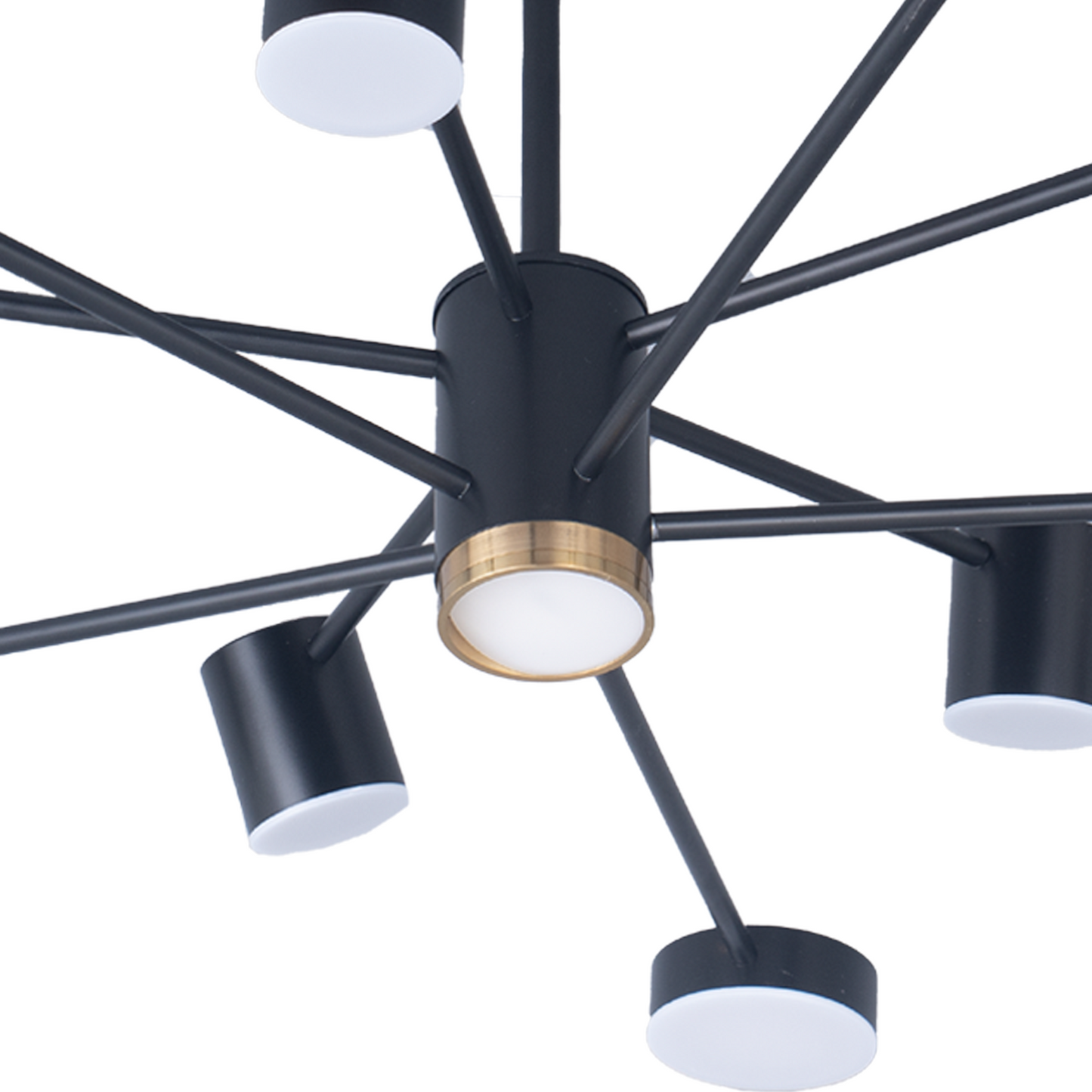 Lustra LED cu Telecomanda, 98W, Dimabila, Negru SX8602/5+5