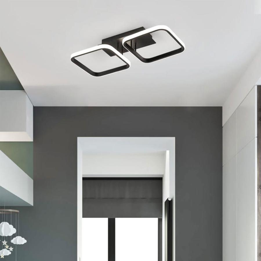 Lustra LED Eshima, 40W, 2.4GHz, Acril, Negru
