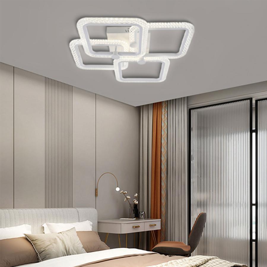 Lustra LED cu Telecomanda, 2.4Ghz, 120W, Acril, Alb 7232/4
