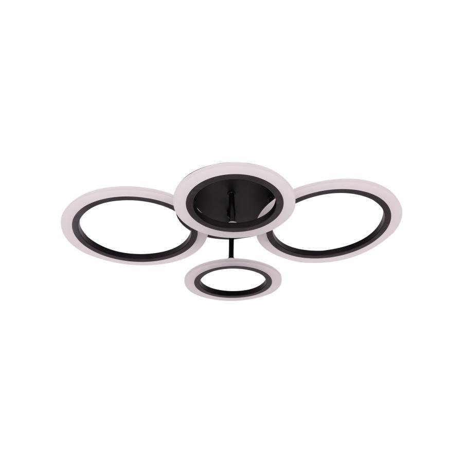 Lustra LED cu Telecomanda, 76W, Dimabila, Negru 8067/2+2BK