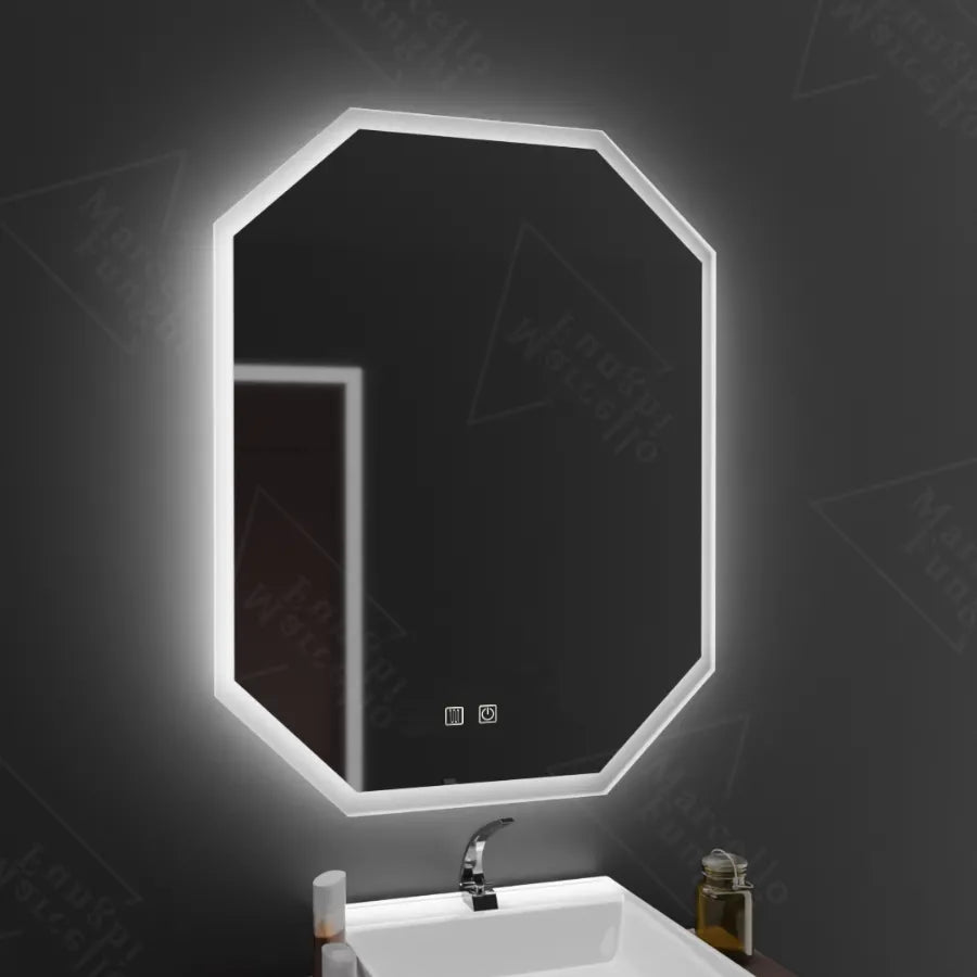 Oglinda LED Touch Hexaluce Sistem Dezaburire 60x80 cm Colectia Marcello Funghi